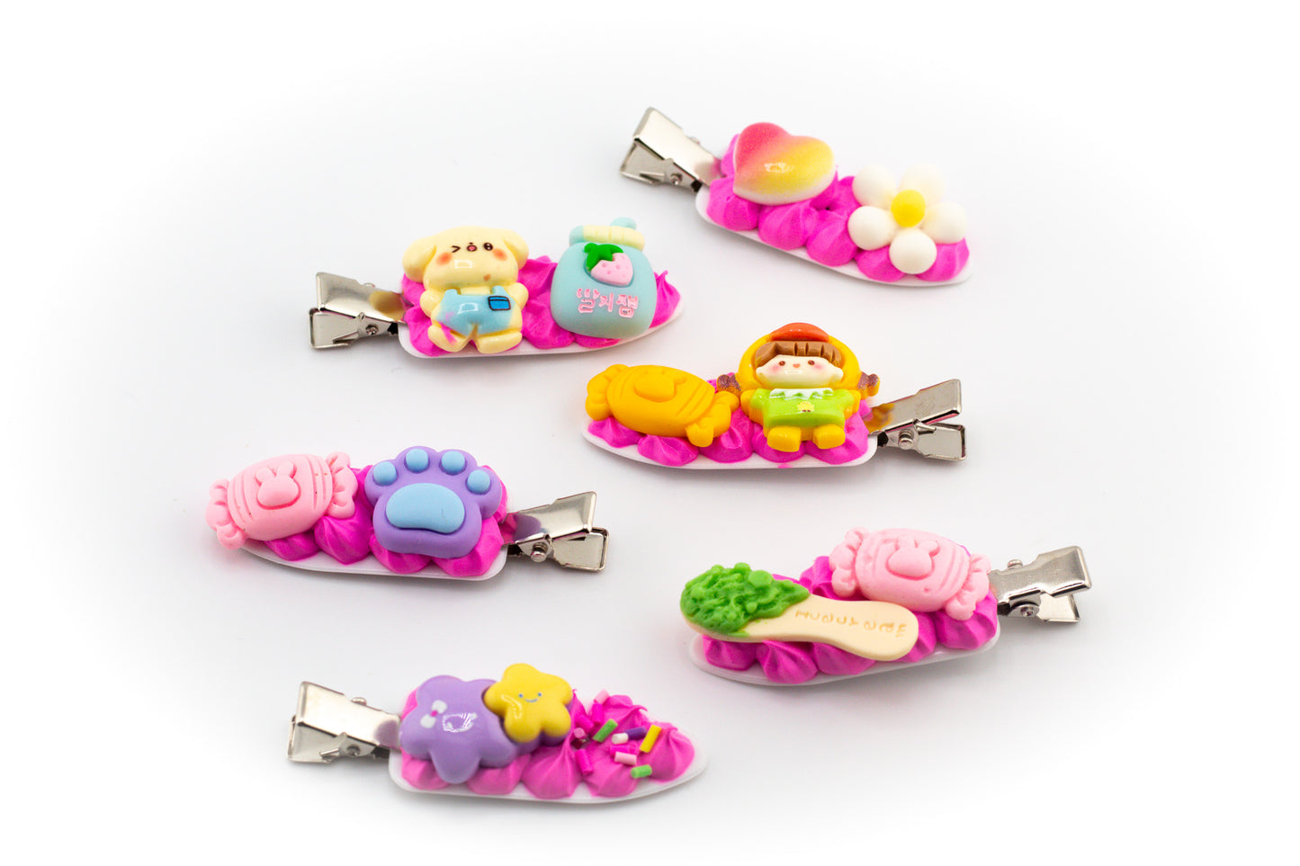 Kit DIY barrettes parfum rose – décoration avec crème parfumée et charms délicats