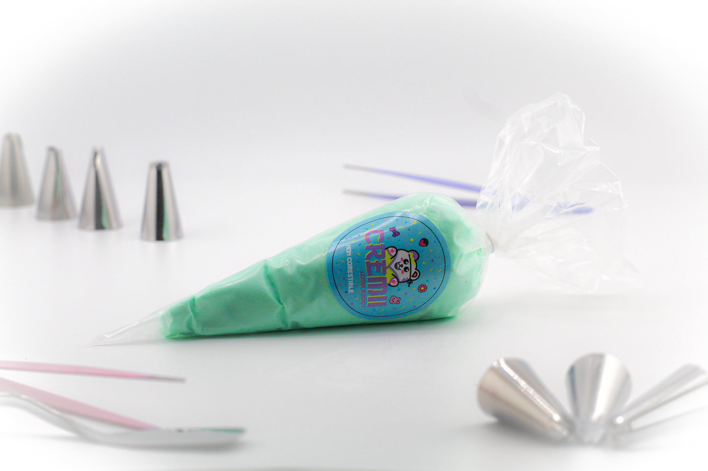 Colle crème poche à douille couleurs