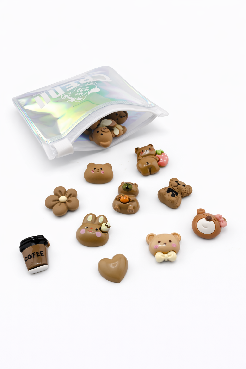 Sachet de charms marron