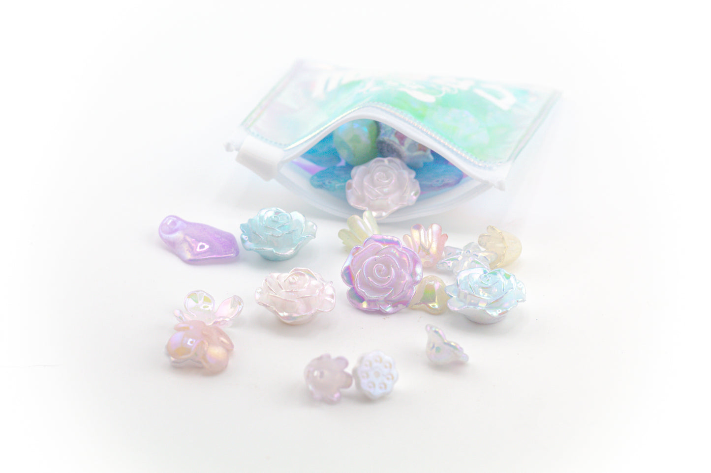 Sachet de charms mix nacré multicolore – accessoires décoratifs DIY arc-en-ciel