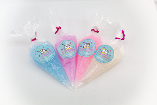 Colle crème pailletée DIY kawaii – poche à douille