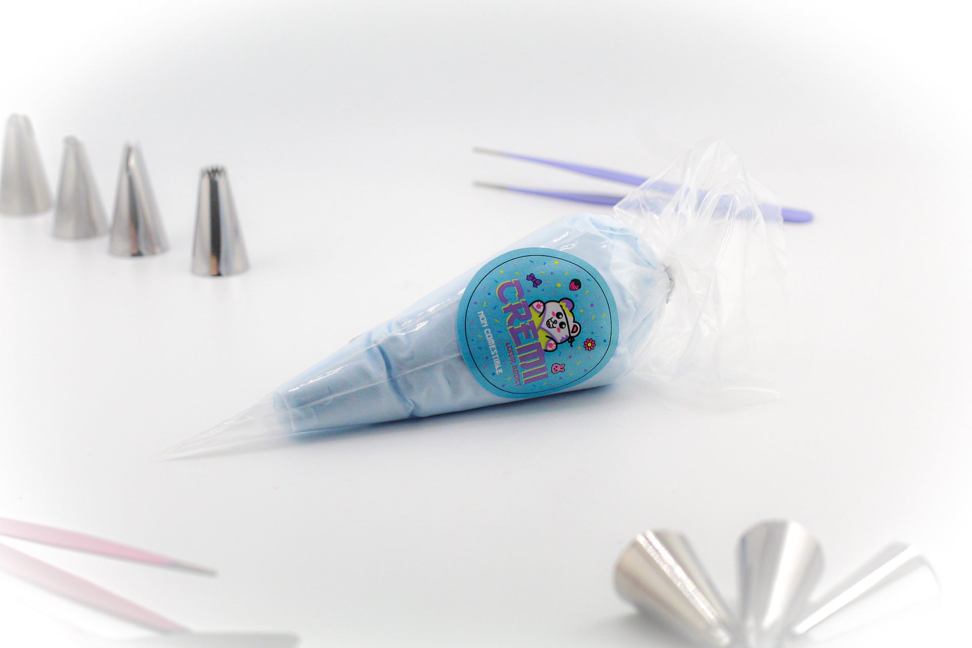 Colle crème opaque bleu clair – parfait pour univers frais et doux
