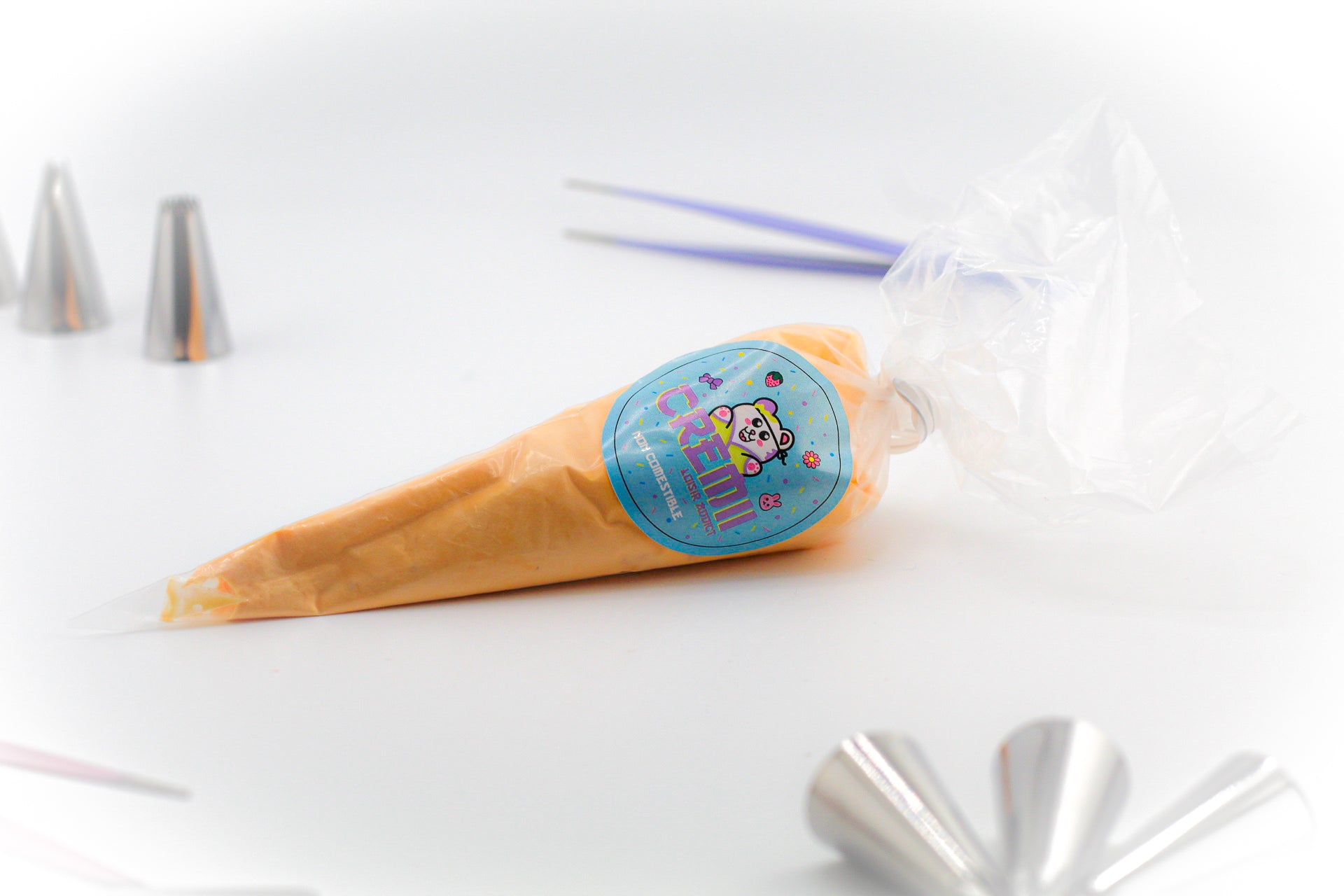 Colle crème opaque orange vif – pour un effet punchy et fun