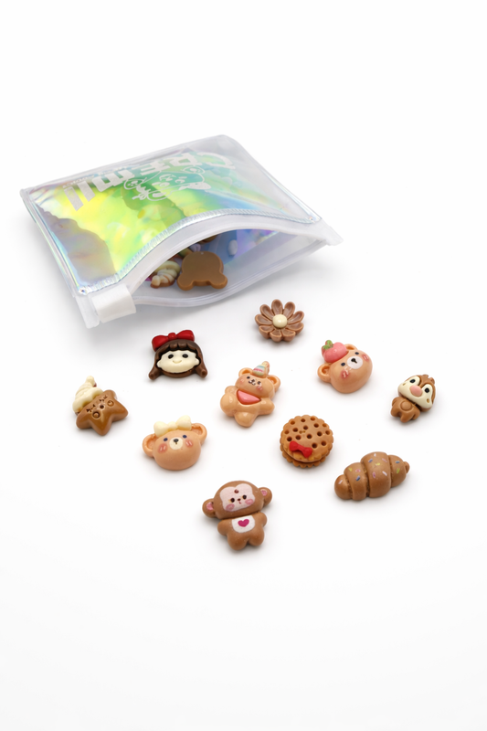 Sachet de mini charms marron